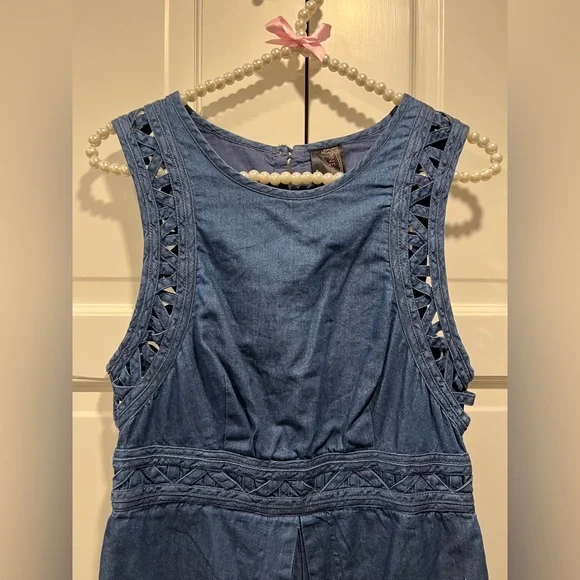 NWOT Free People New Romantics Highland Denim Dress - Picture 7 of 7